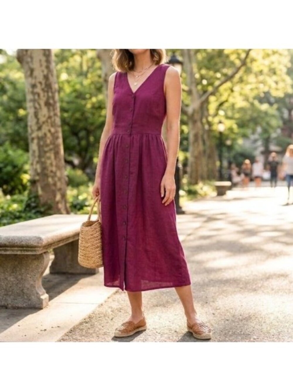 Vintage Woolrich Maxi Shirt Dress Womens Size Medium Raspberry Cottage Minimalis